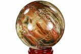 Colorful Petrified Wood Sphere - Madagascar #110590-1